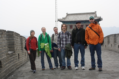 Southern Illinois IGERT Students at the Great Wall near Beijing, China. This, the second group of SIU IGERT students, is stuyding water management challenges in the Atchafalaya River, Louisiana.