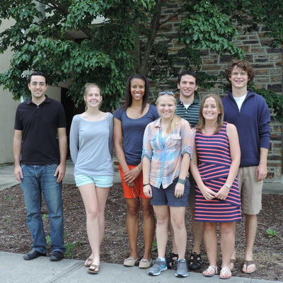 Pictured from left to right: Itay Cnaan-On, Ashleigh Swingler, Tiffany Wilson, Patrick Wang, Matt Ross (back row); Cassi Carley, Tierney Foster-Wittig (front row).