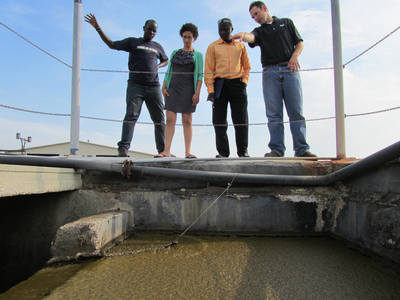 Inspecting a Wisconsin biogas system