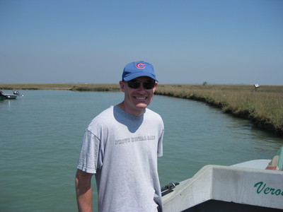 Keith Rudd, IGERT WISeNet Trainee, at the Venice Lagoon experiment site
