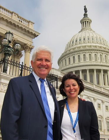 US Representative Jim Costa and REACH IGERT trainee Mary E. Mendoza