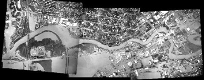 The city of Napa, California, after a 1986 flood