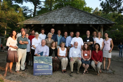 2007 summit on Coping with Climate Change in the Great Lakes Region at the University of Michigan Biological Station, speakers and event organizers. 