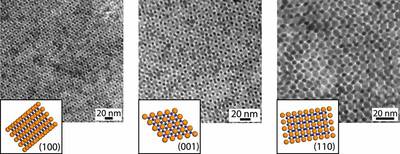 Fig. 1 Three different lattice planes observed